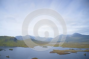 Ranch moor aerial view and the West Highland Way walk path