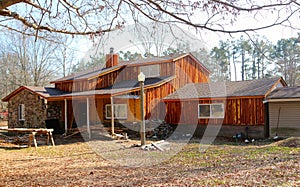 Ranch Style home with Rustic Wood Siding