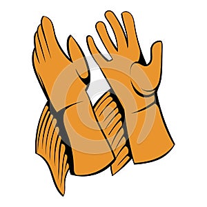 Rancher gloves icon, icon cartoon