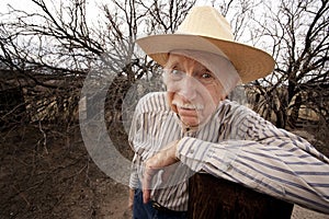Rancher with sad eyes photo