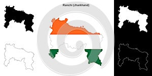 Ranchi outline map