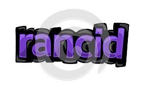 RANCID background writing vector design on white background