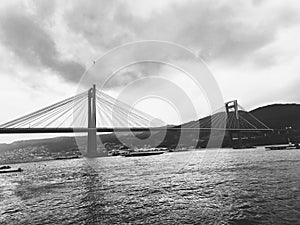 Rande bridge in Vigo, Spain. Rande Bridge