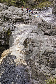 Randolphs Leap on the Findhorn River in Scotland.