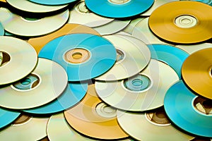 Abstract background of DVD and CD optical storage disks