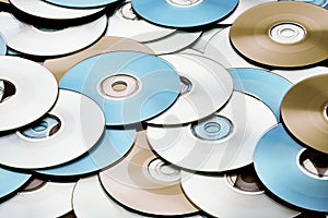 Metallic DVD and CD optical storage disk abstract background