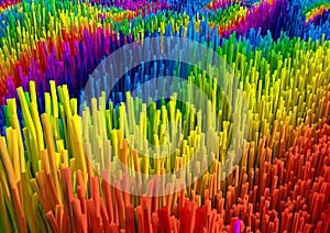 Random Abstract Rainbow Colorful geometric background 3d rendering for b