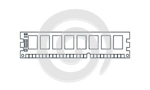 Random access memory icon. Trendy Random access memory logo concept on white background from hardware collection.