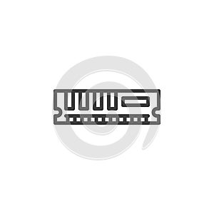 Random Access Memory line icon