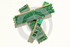 Random access memory on white background. High quality photo