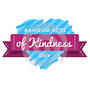 Random acts of kindness day greeting emblem photo