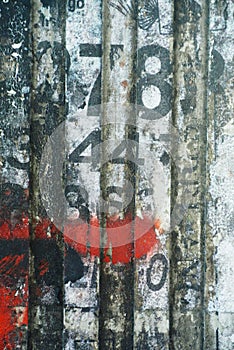 Random background collage texture paint on eroded wall