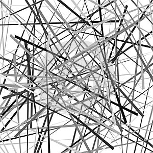 Random chaotic lines irregular geometric pattern, texture Abstract art piece