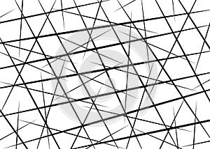 Random Chaotic Lines, Scattered Lines, Random Chaotic Lines Asymmetrical Texture Vector Abstract Art simple black striped element