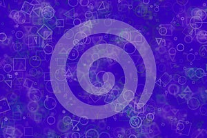 Random circle, square & rectangle shape. Backdrop, generative, web & bubble.