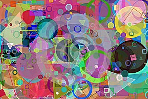 Abstract shape illustrations background. Pattern, brushed, painting, random & repeat.