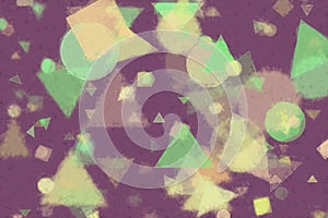 Random circle, square. Template, oval, stroke & creative.