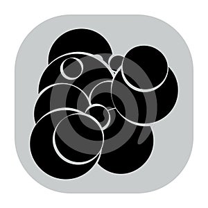 Random circles abstract geometric composition