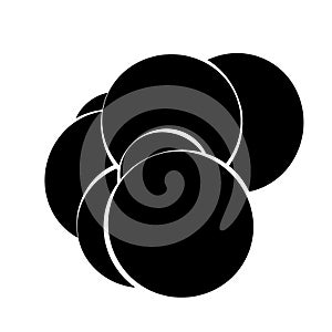 Random circles abstract geometric composition