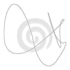 Random curvy, squiggle, freehand abstract shape. Squiggle, wriggle distortion, deformation effect element photo