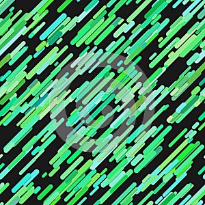 Random diagonal stripe pattern background - vector design from green lines on black background