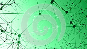 Random dots circles connected, ai machine learning background connect concept