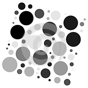 Random dots, circles, specles illustration. Dotted design element