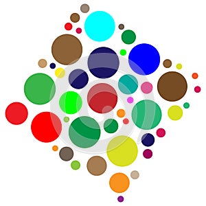 Random dots, circles, specles illustration. Dotted design element