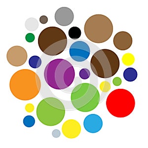 Random dots, circles, specles illustration. Dotted design element