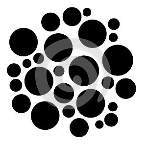 Random dots, circles, specles illustration. Dotted design element