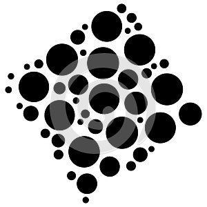 Random dots, circles, specles illustration. Dotted design element