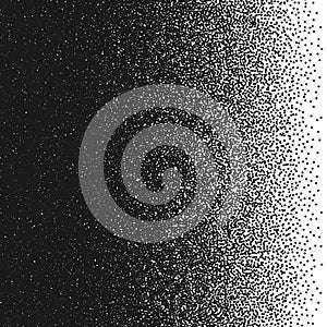 Random dots. Vector illustration. Abstract gradient element. Pointillism pattern. Monochrome halftone texture. photo