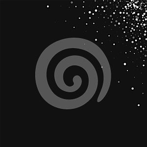 Random falling white dots. Top right corner