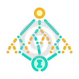 random forest algorithm color icon vector illustration