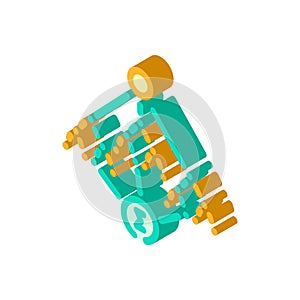 random forest algorithm isometric icon vector illustration
