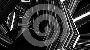 Random fractal elements, 3d rendering. Computer generated abstract tangled background