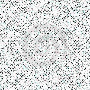Random green, pink and black marks on white background abstract seamless pattern.
