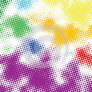 Random halftone colorful back