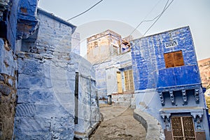 Random houses in blue Jodhpur, Rajasthan