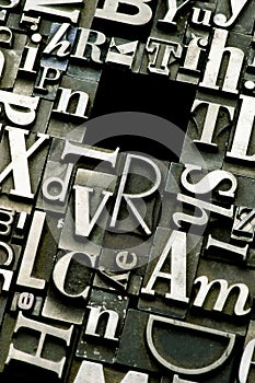 Random letterpress background