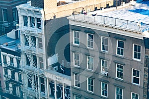 View of chinatown rooftops on canal street in New York City photo