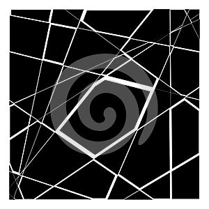 Random mosaic. Irregular cobblestone geometric pattern. Tessellating stonework, brickwork texture