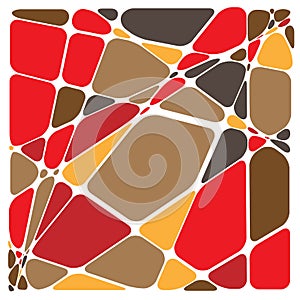 Random mosaic. Irregular cobblestone geometric pattern. Tessellating stonework, brickwork texture