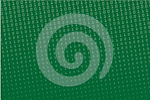 Random numbers 0 and 1. Background in a matrix style. Binary code pattern with digits on screen