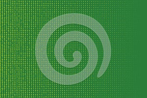 Random numbers 0 - 9. Background in a matrix style. Code pattern with digits on screen, falling character.