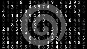 Algorithm for dynamic numbers on black exploring random numerical data with texture and data science in data processing