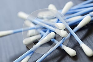 Random pile of cotton ear buds