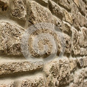 Random rubble stone wall