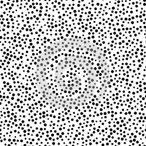 Random scattered polka dots, abstract black and white background