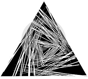 Random, scattered triangles photo